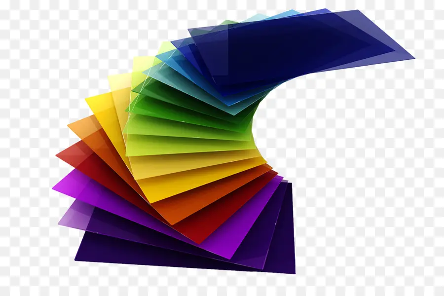 Feuilles Colorées，Arc En Ciel PNG