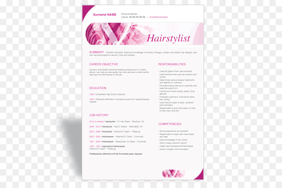 Cv De Coiffeur，Carrière PNG