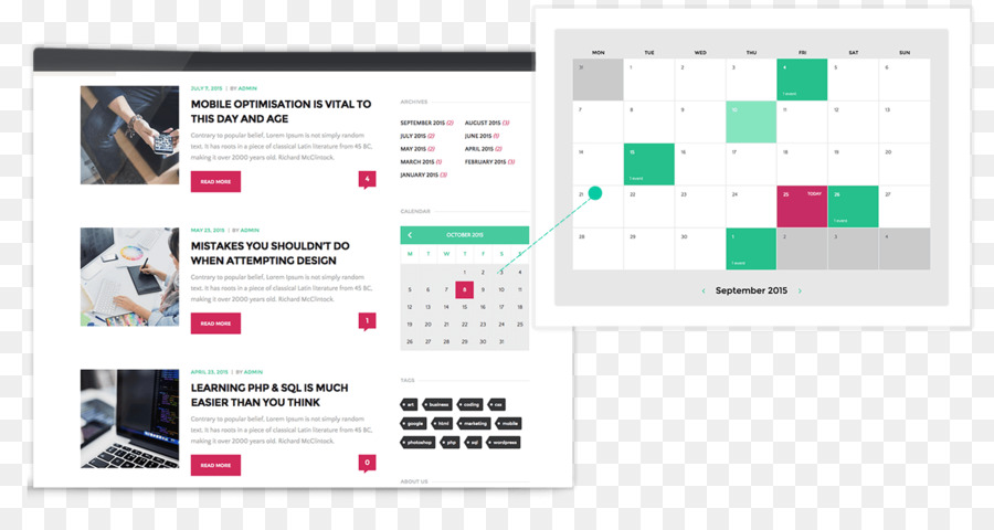 Calendrier，Page Web PNG