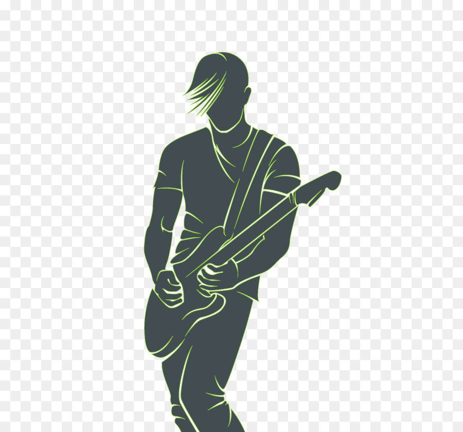 Silhouette，Guitariste PNG