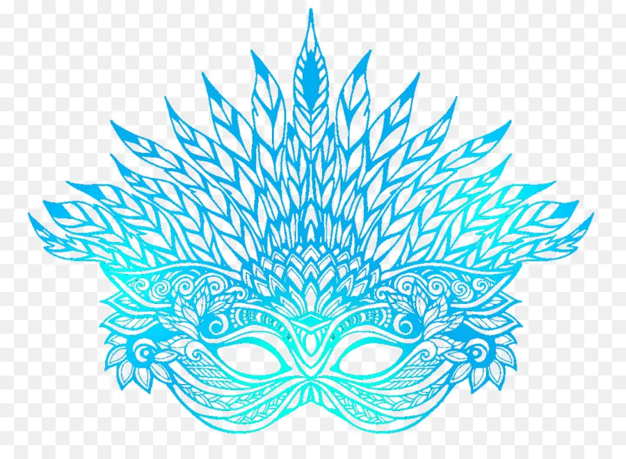 Masque Bleu，Plumes PNG