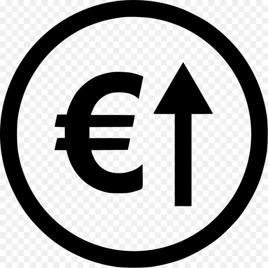 Symbole De L'euro Avec Flèche Vers Le Haut，Devise PNG