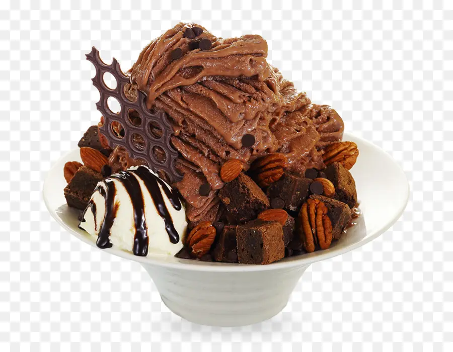 Crème Glacée Au Chocolat，Brownie Au Chocolat PNG