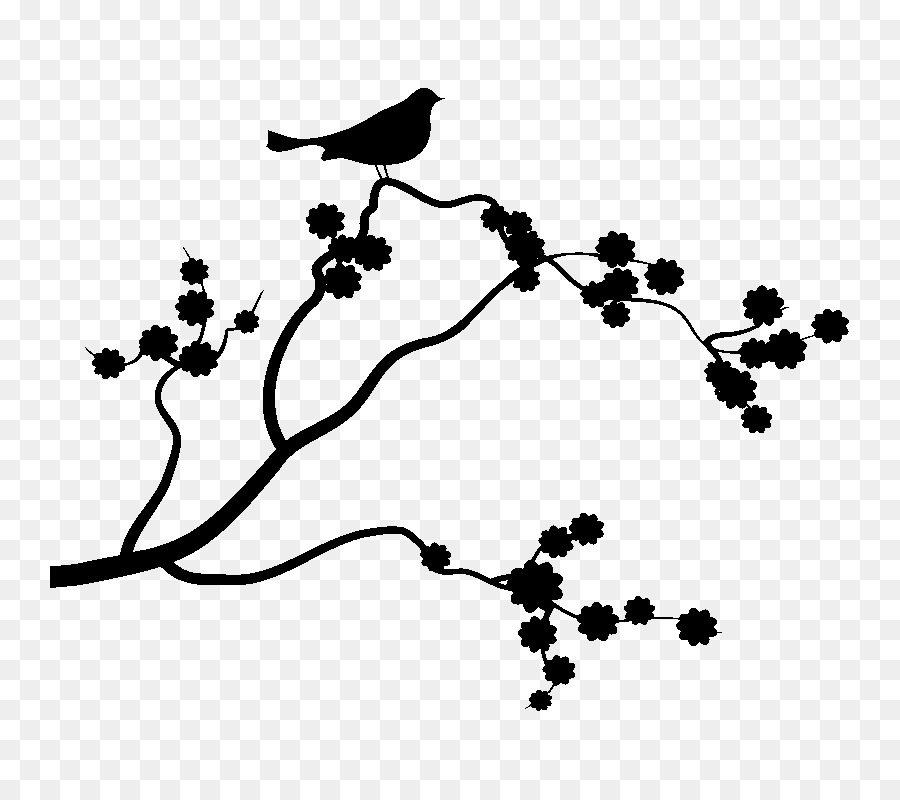 Silhouette D'oiseaux Et De Branches，Oiseaux PNG