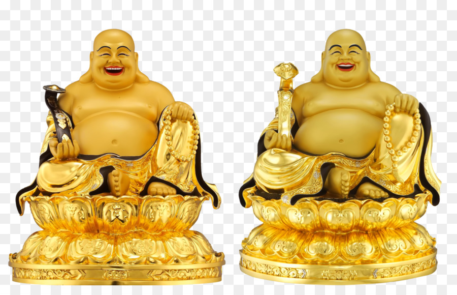 Statues De Bouddha Doré，Bouddhisme PNG