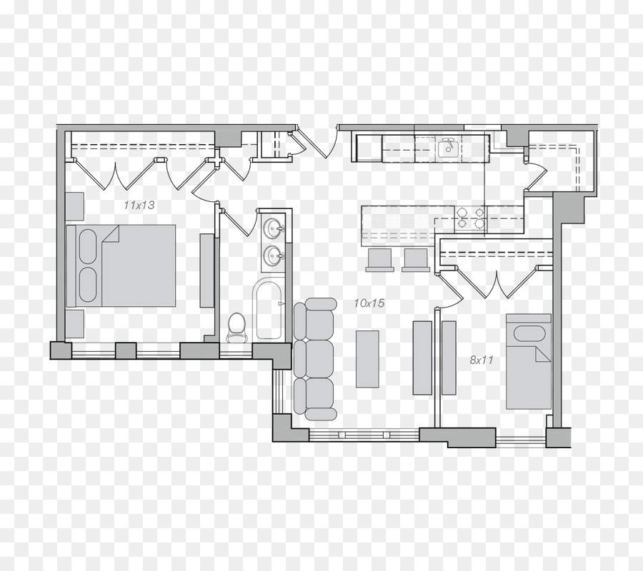 Plan D étage，L Architecture PNG