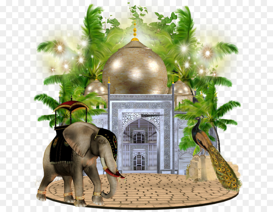 éléphant Indien，Pot De Fleur PNG