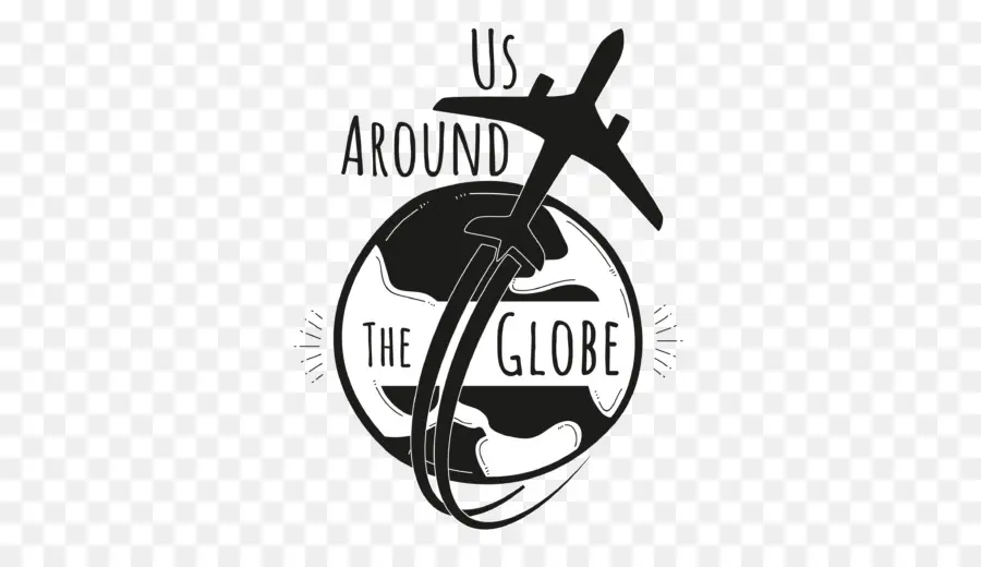 Avion Et Globe，Vol PNG