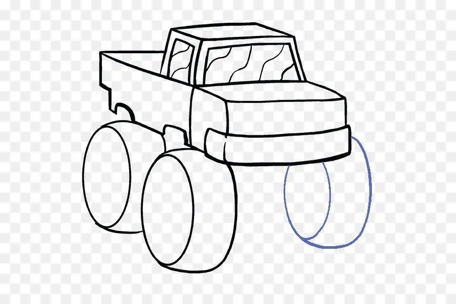 Camion Monstre，Contour PNG