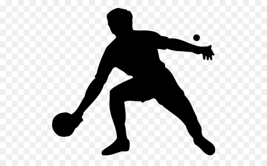 Joueur De Tennis De Table，Silhouette PNG