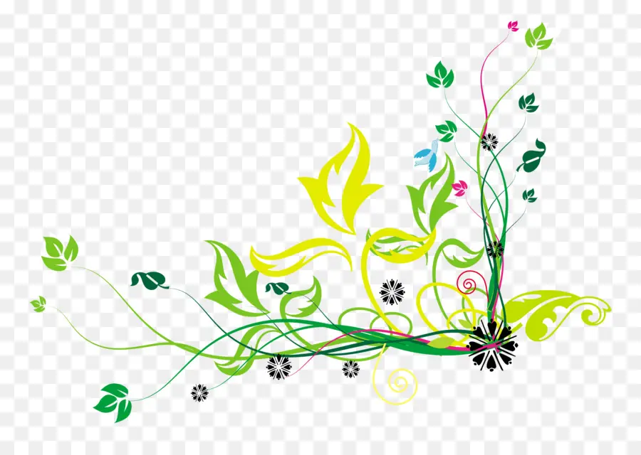 Conception Florale，Feuilles PNG