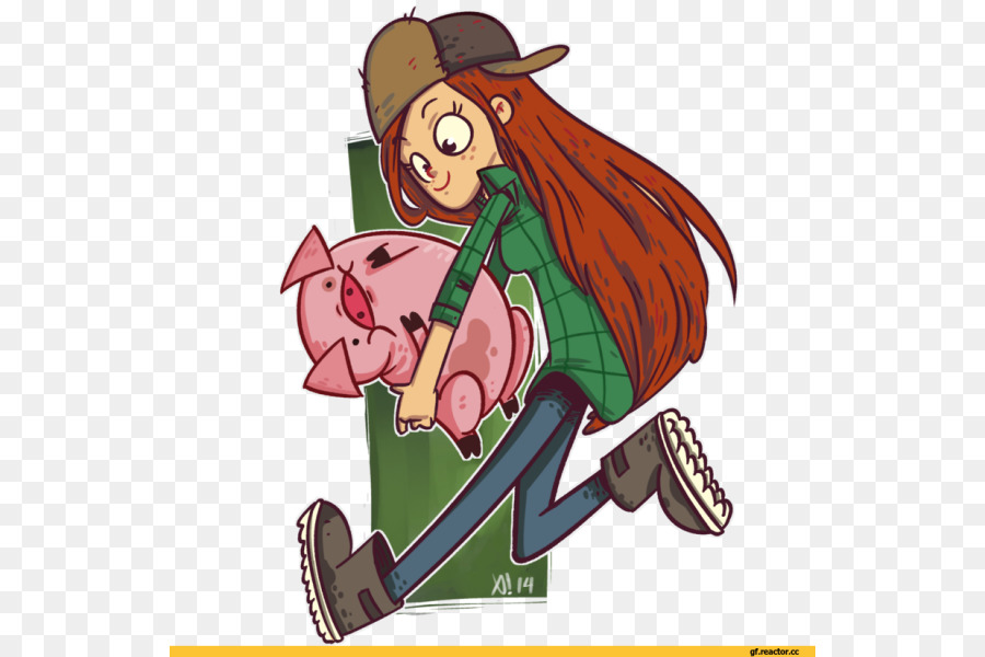 Fille Avec Cochon，Personnage PNG