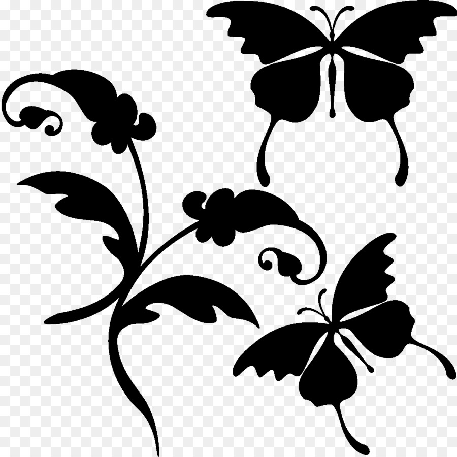 Papillons，Fleurs PNG