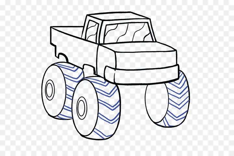 Camion Monstre，Contour PNG