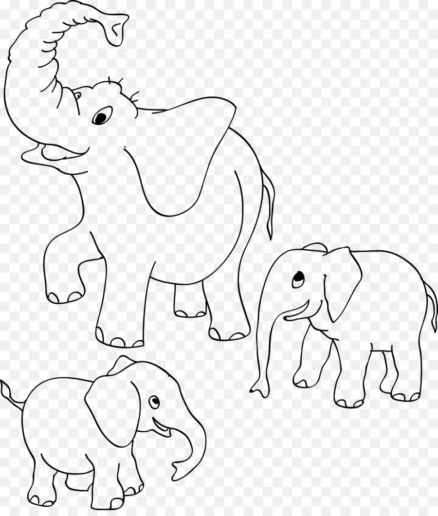 Famille D'éléphants，Éléphant PNG