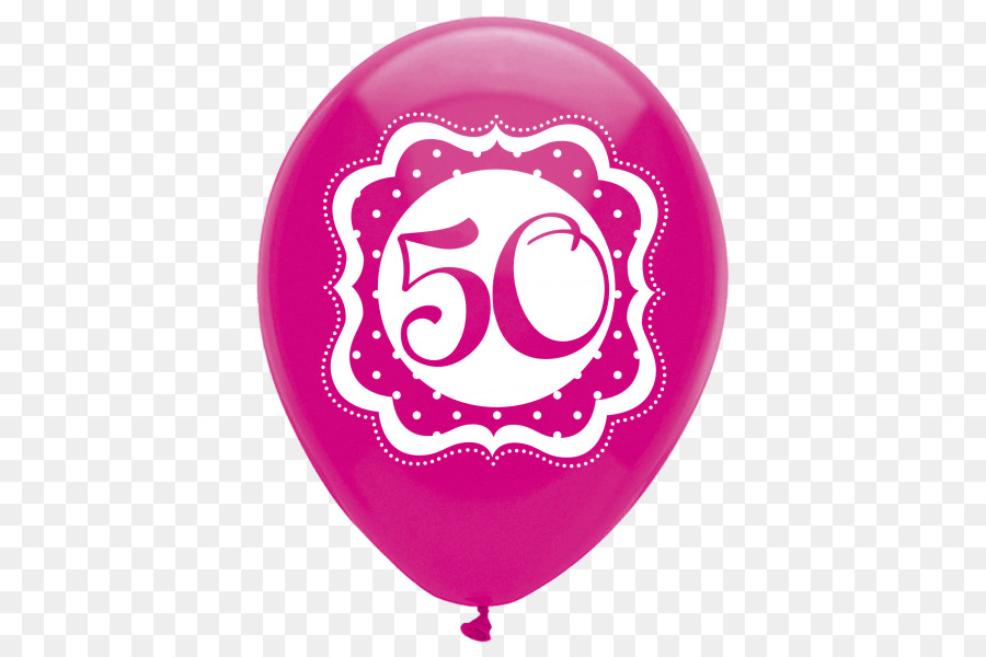 Ballon Rose Avec 50，Célébration PNG