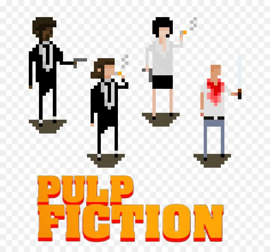 Personnages De Pulp Fiction，Pixel Art PNG