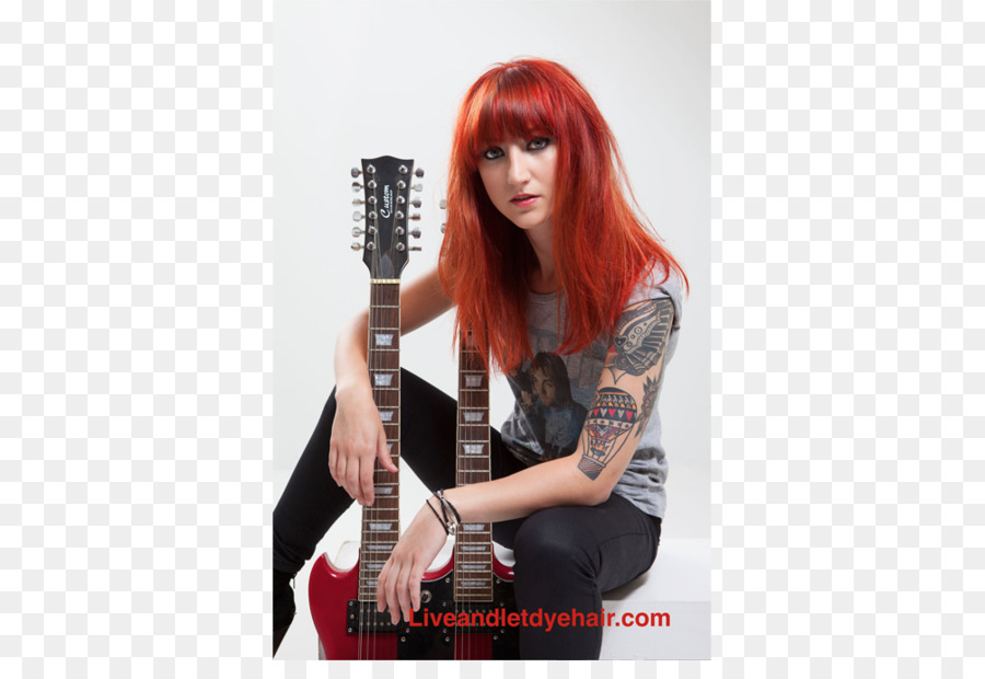 Guitare électrique，Les Cheveux Rouges PNG