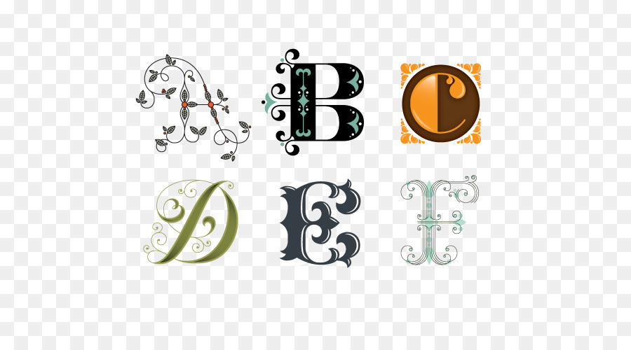 Lettres Décoratives，Alphabet PNG