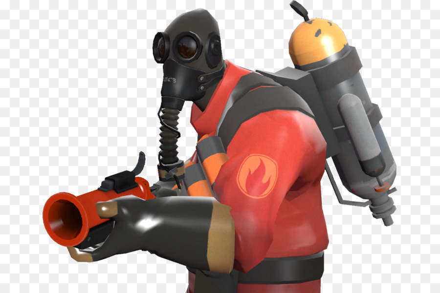 Personnage Pyro Rouge，Masque à Gaz PNG