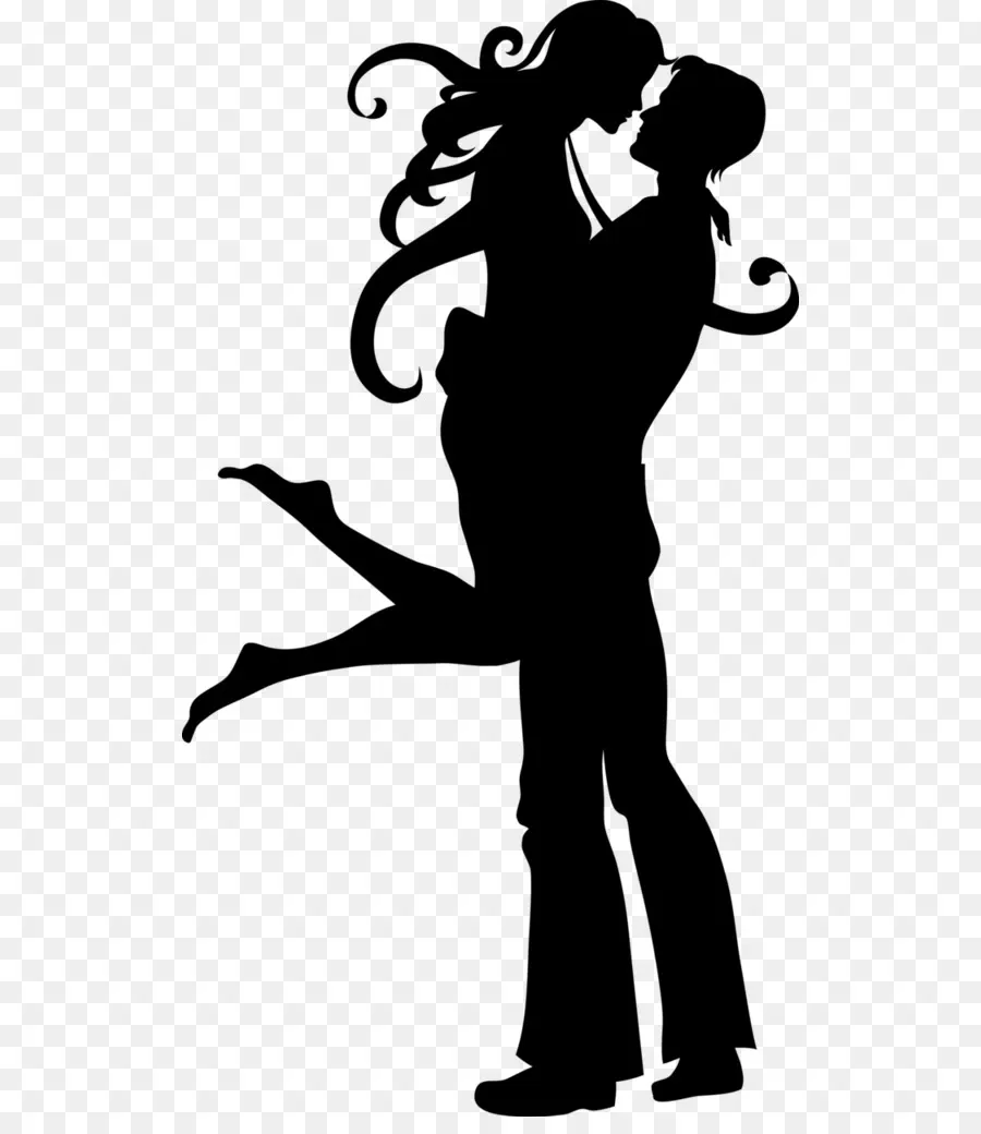 Silhouette De Couple，Amour PNG