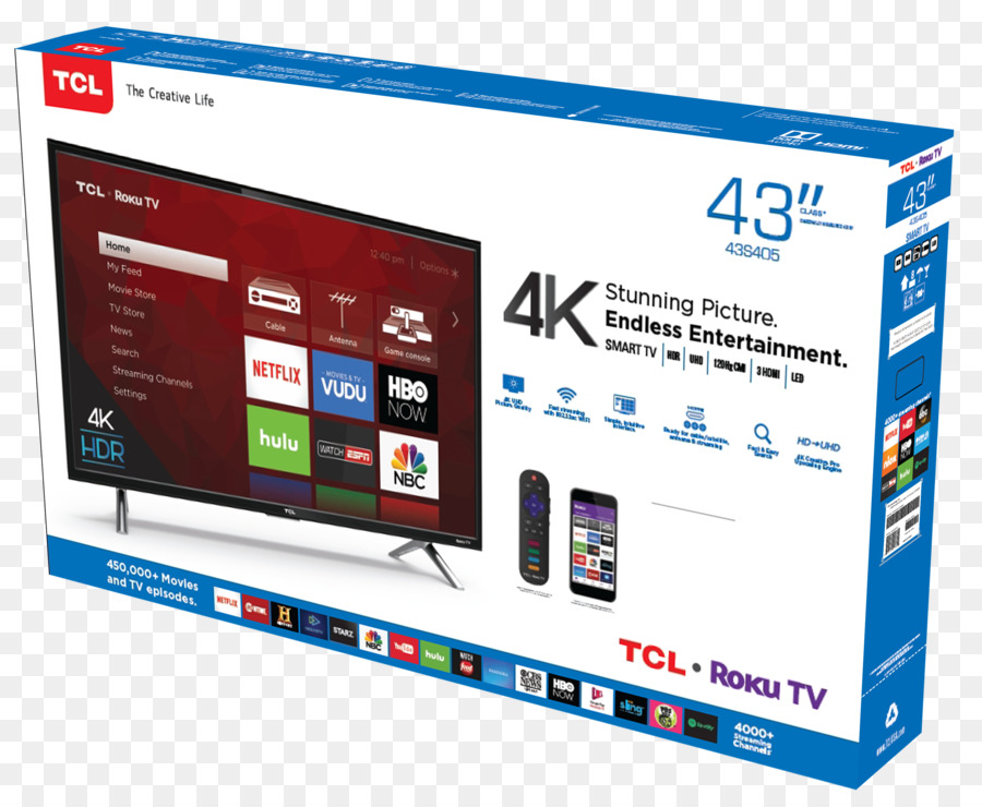 Tcl 43s305 43 Smart Tv Led 720p，Série Tcl Roku Tv 32s301 32 Led Smart Tv 720p PNG