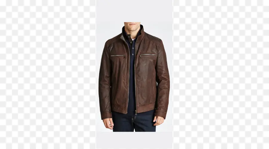 Veste En Cuir，Brun PNG