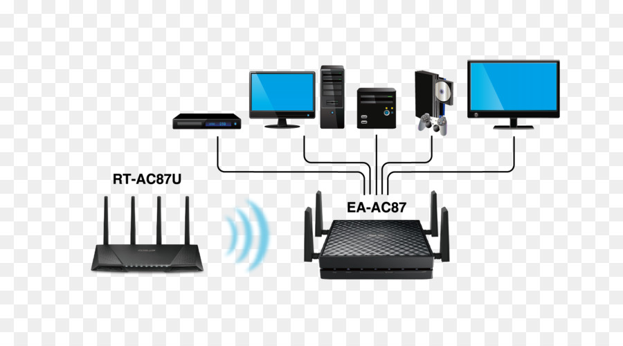 Bi Bande Sans Fil Répéteur Rpac68u，Wirelessac3100 Double Bande Gigabit Router Rtac88u PNG