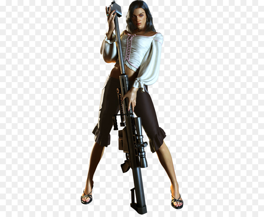 Femme Avec Fusil De Sniper，Tireur Isolé PNG