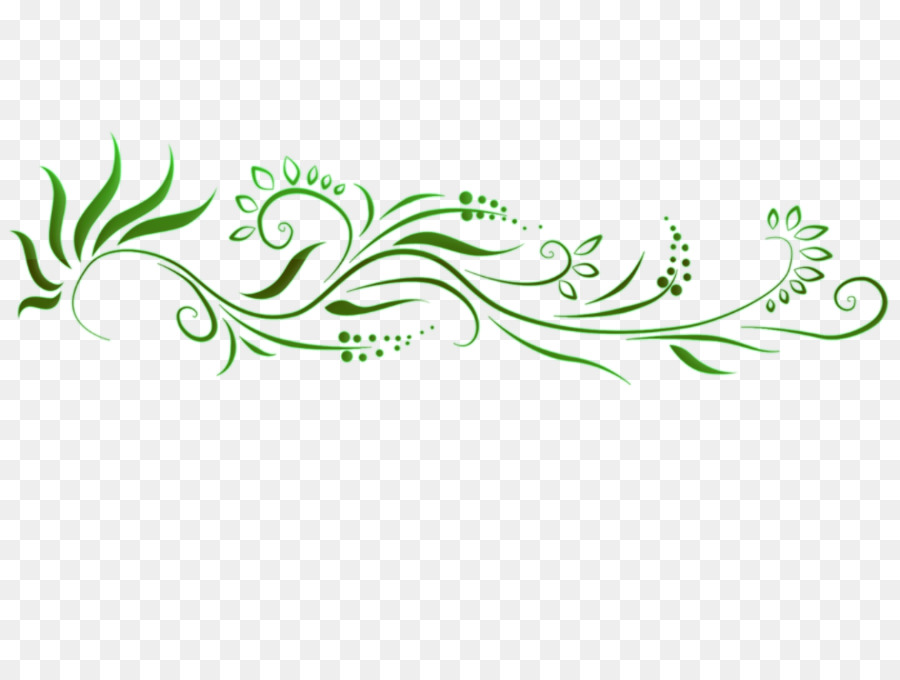 Motif Floral Vert，Floral PNG