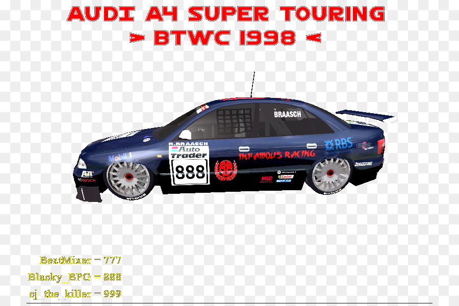 Audi A4 Super Touring，Ciab 1998 PNG