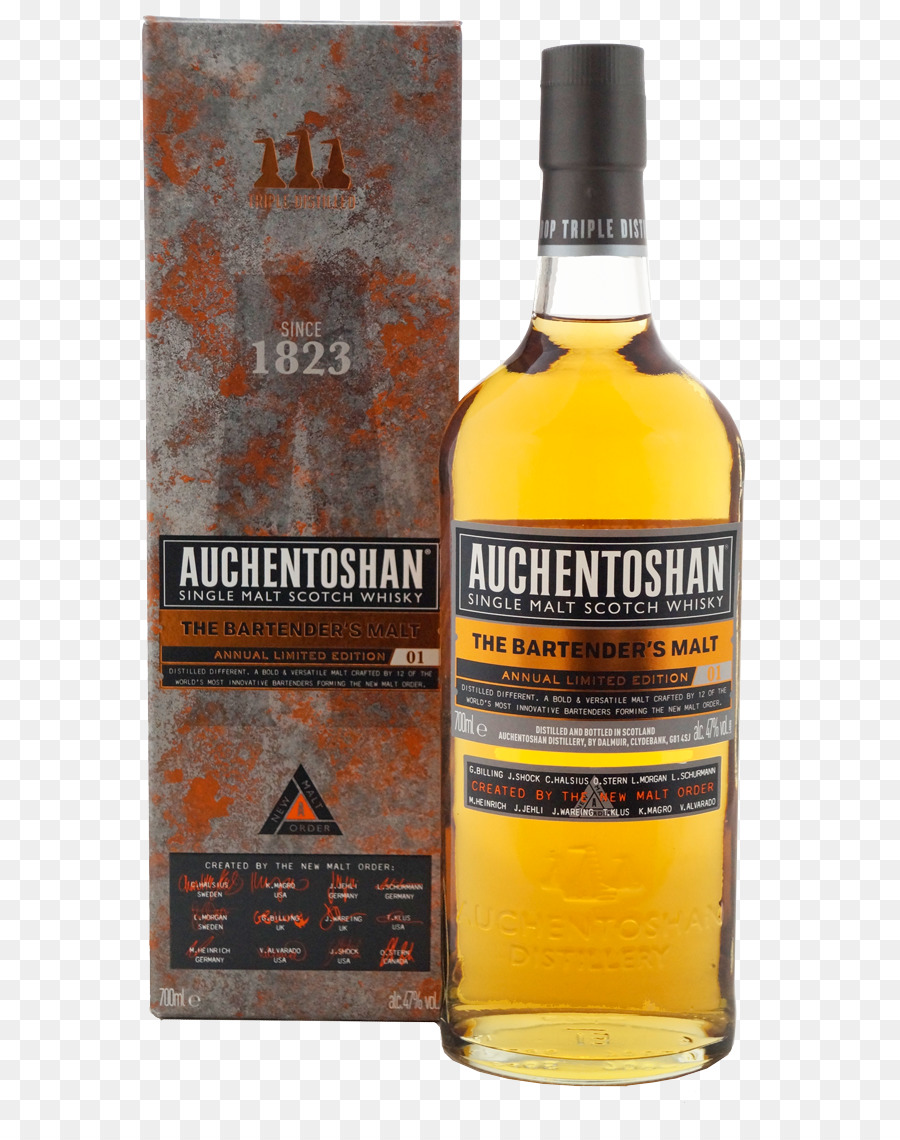 Whisky Single Malt，Distillerie Auchentoshan PNG
