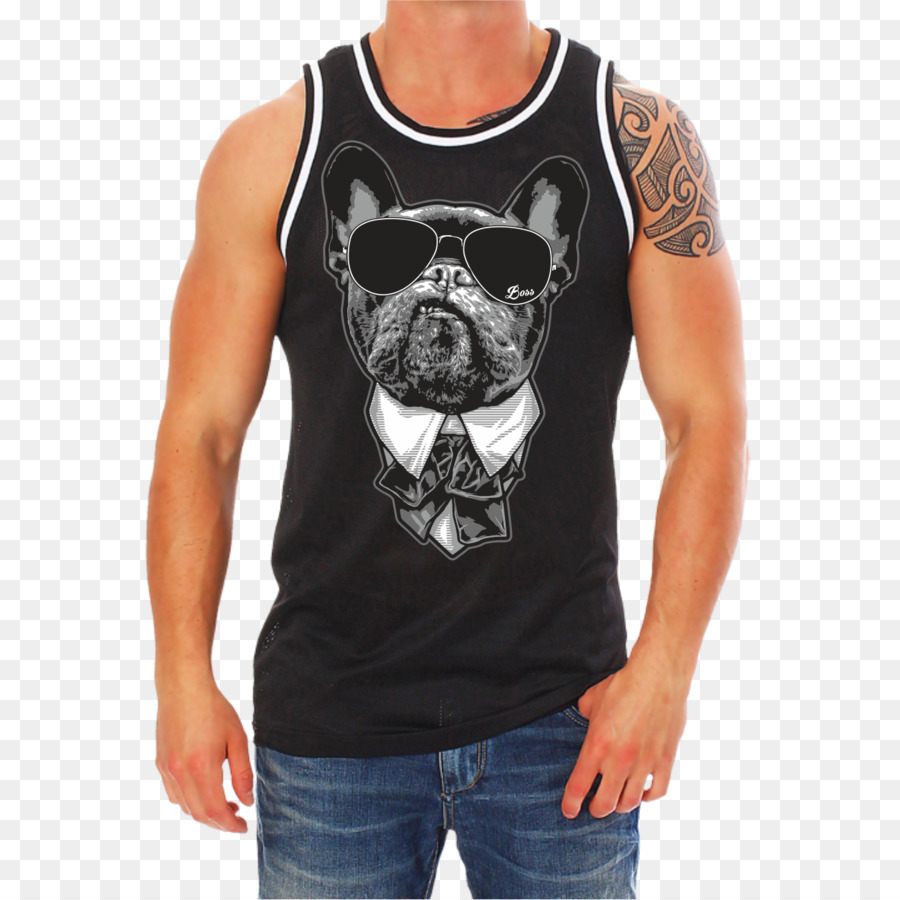 T Shirt，Bulldog Français PNG