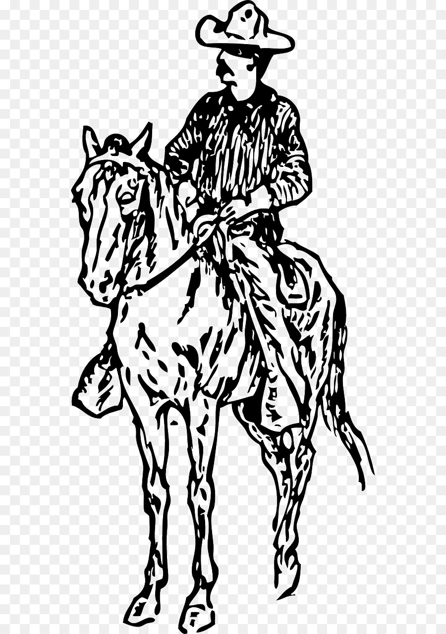 Cowboy à Cheval，Cavalier PNG