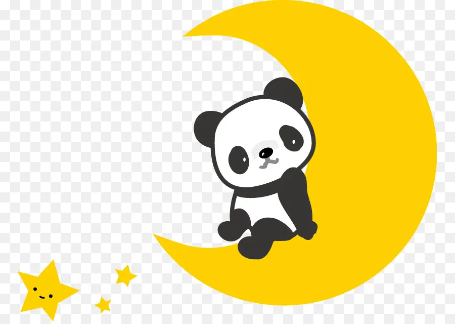 Panda Sur La Lune，Panda PNG