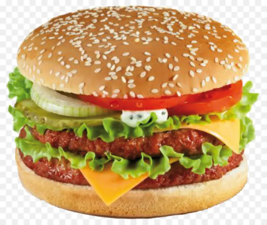 Burger Au Poulet，Hamburger PNG