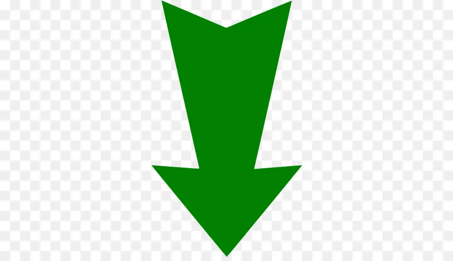 Flèche Verte Vers Le Bas，Diminuer PNG