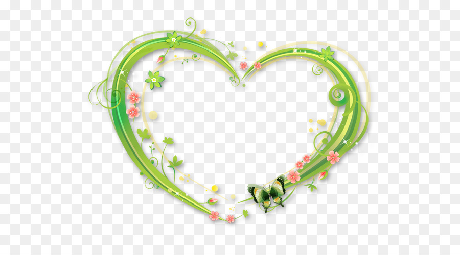 Coeur Vert，Fleurs PNG