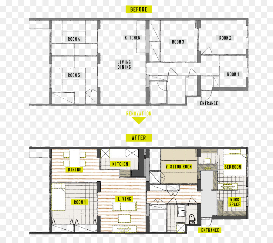 Plan D étage，L Architecture PNG