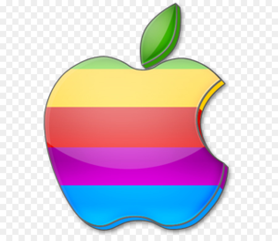 Logo Pomme，Couleurs De L'arc En Ciel PNG