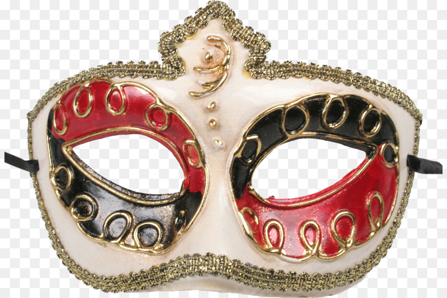 Masque De Mascarade Rouge Et Or，Costume PNG