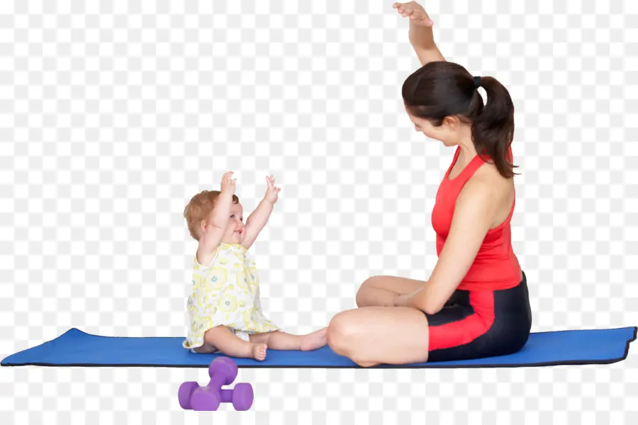 Mère Et Enfant Exerçant，Yoga PNG