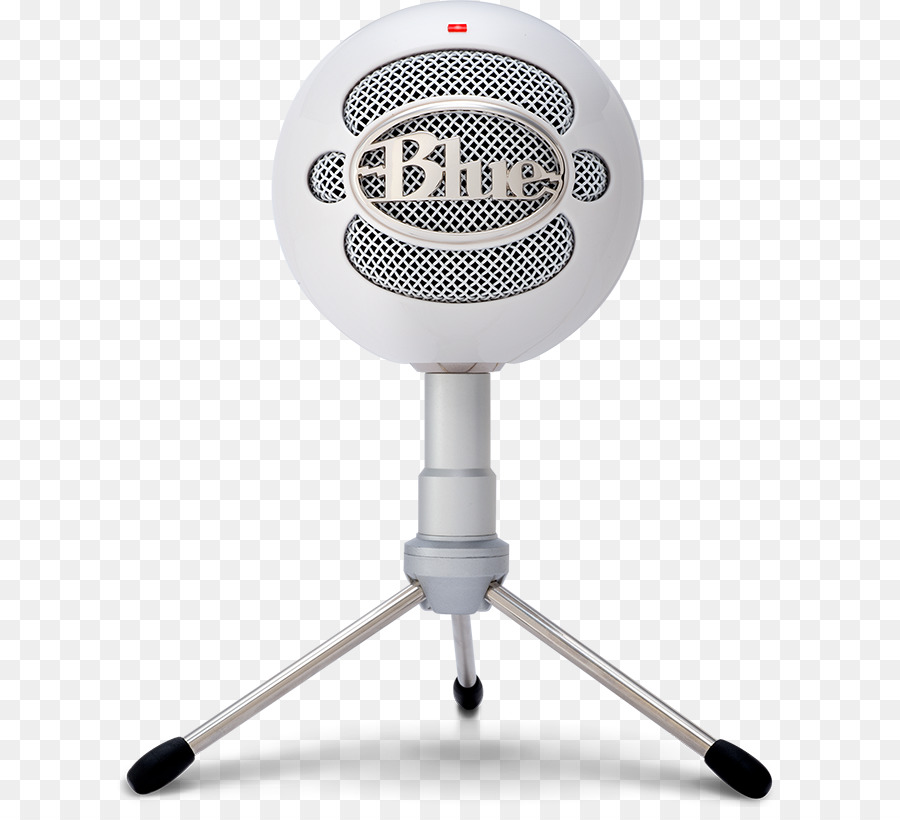 Microphone，Boule De Neige Microphones Bleus PNG