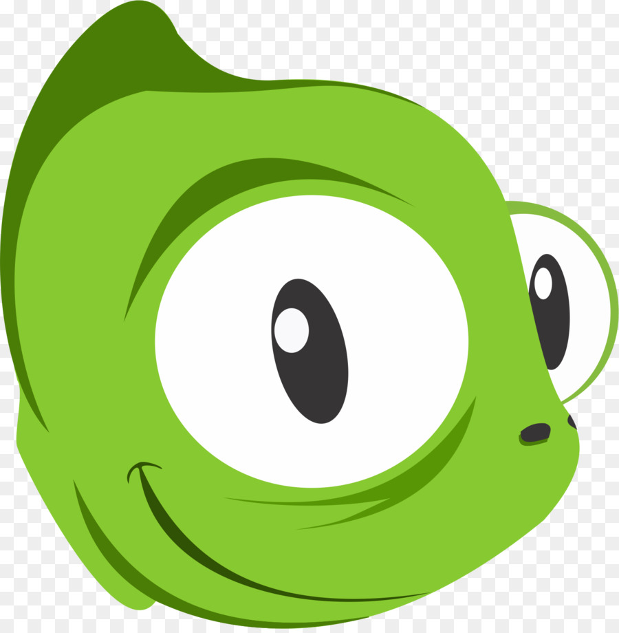 Visage De Dessin Animé Vert，Souriant PNG