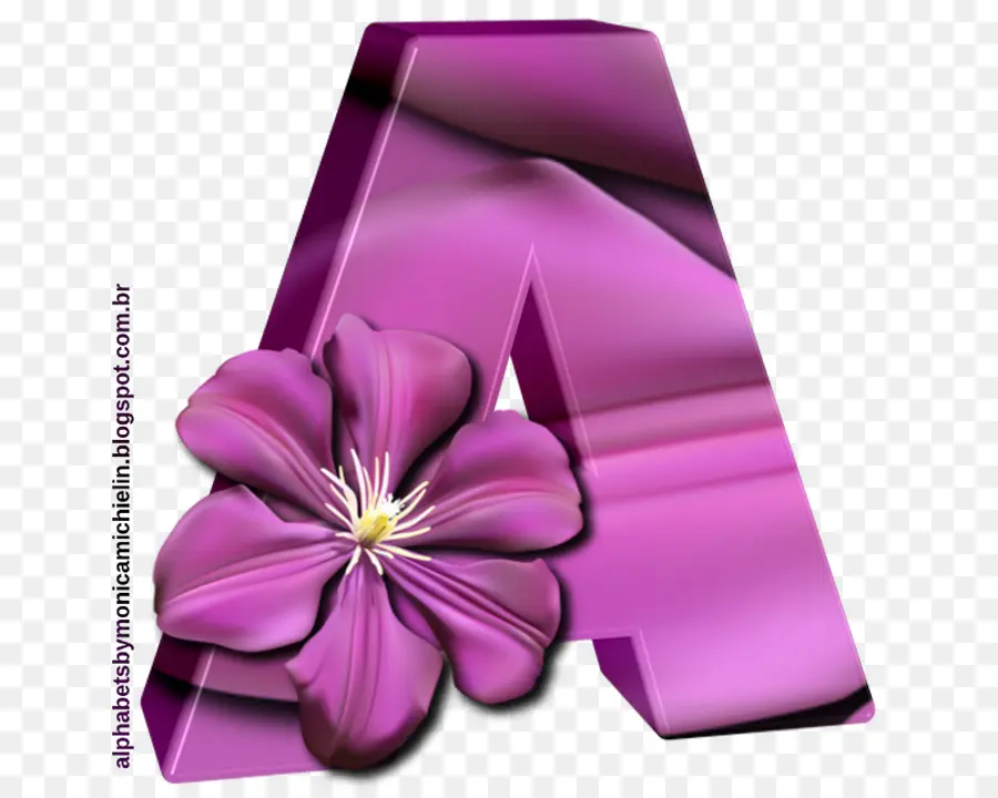 Lettre A，Fleur PNG