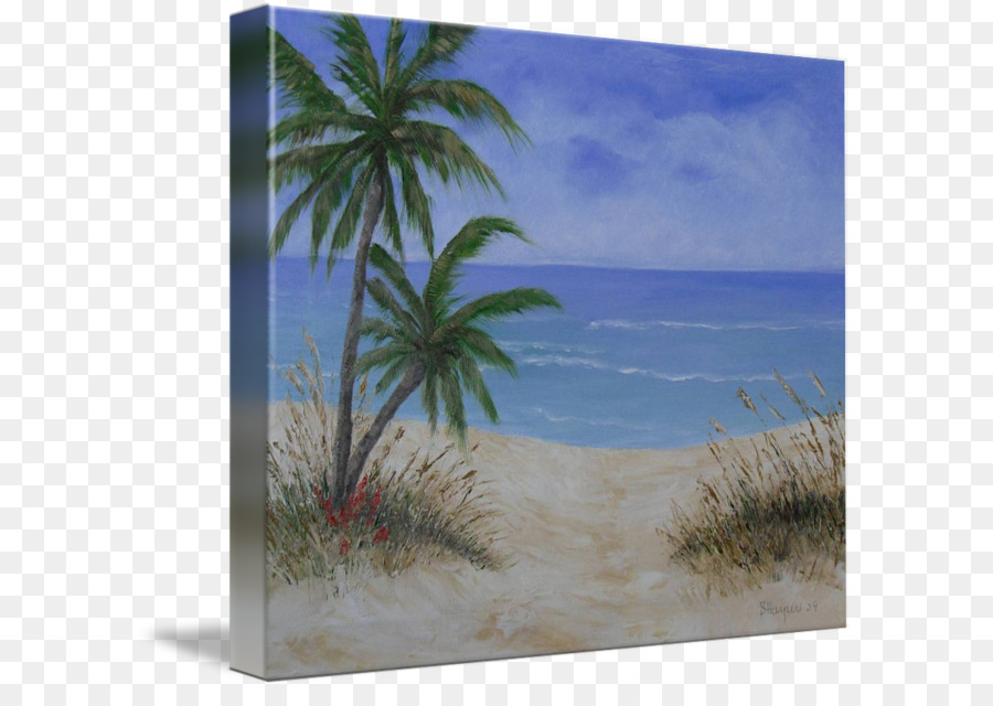 Peinture De Plage，Palmiers PNG