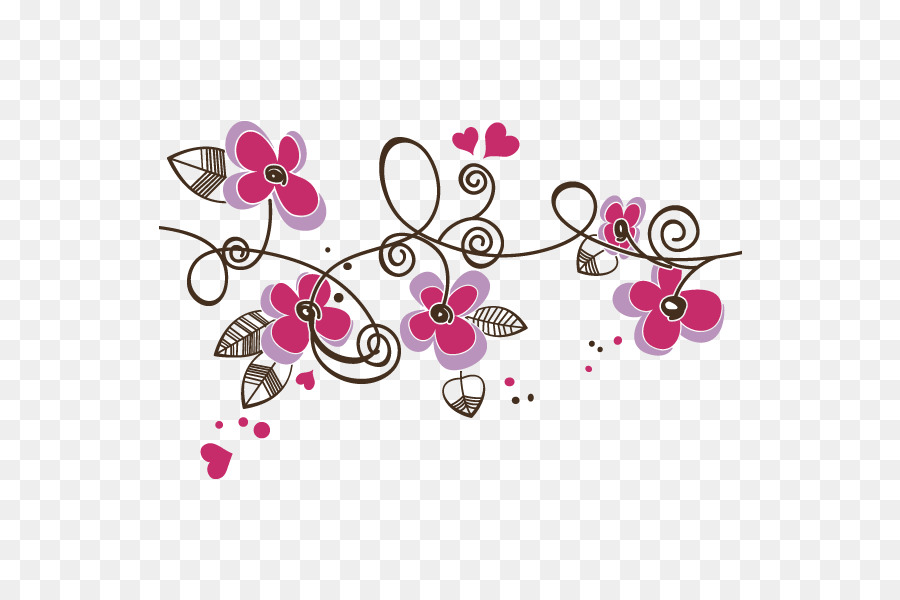 Conception Florale，Violet PNG