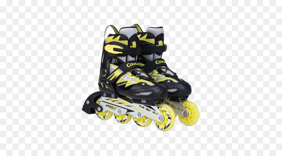 Jaune，Patins à Roulettes PNG