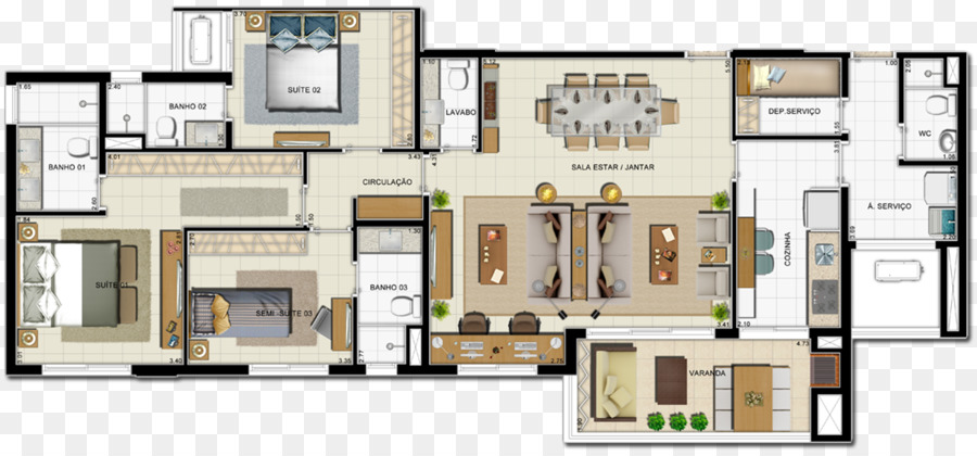 Récif Authentique De Condominium，Plan D étage PNG