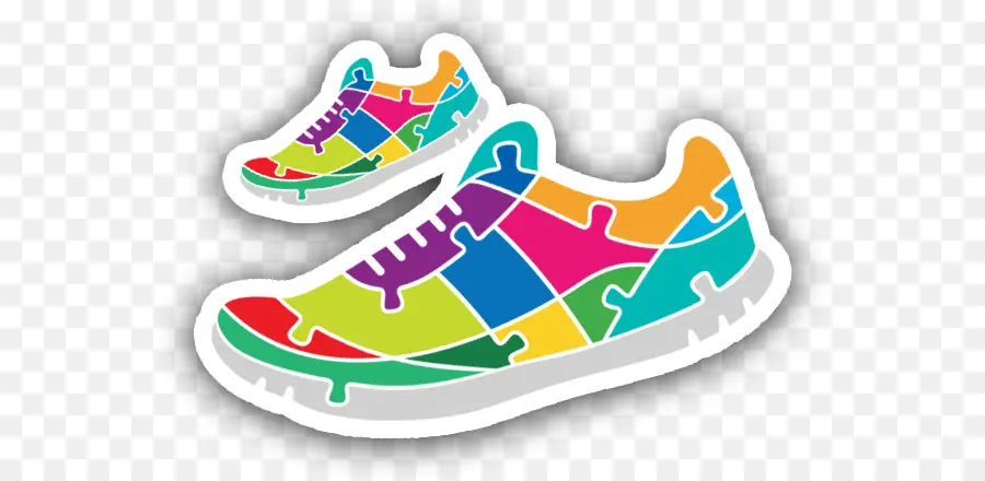 Chaussures De Puzzle Colorées，Baskets PNG